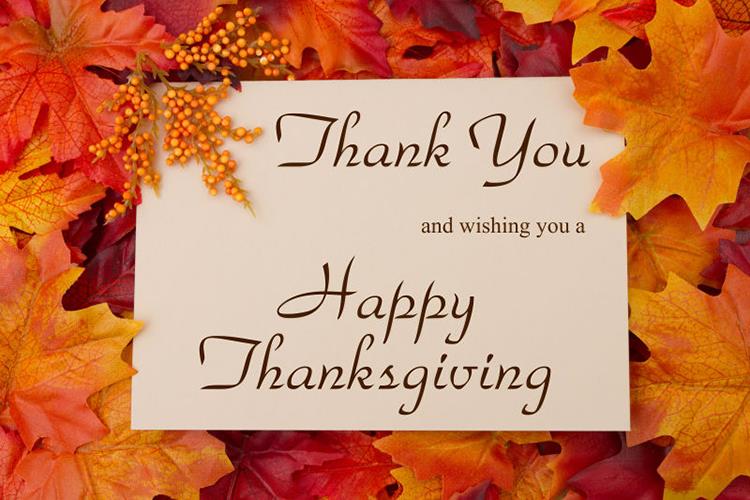 Felicitaciones el día 24 de noviembre Día de Acción de Gracias de antemano.